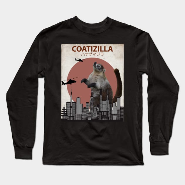 Coatizilla - Coati Mundi Giant Monster Long Sleeve T-Shirt by Animalzilla